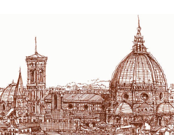 Firenze seppia ink sketch 2