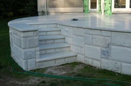 Marble terrace stairs