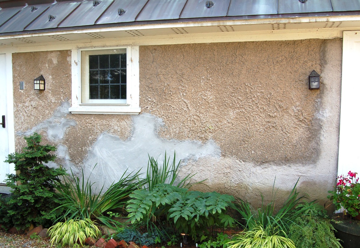 Improper repairs with portland cement