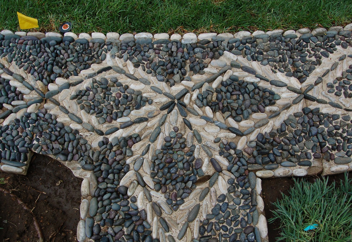 pebble mosaic path cleaned